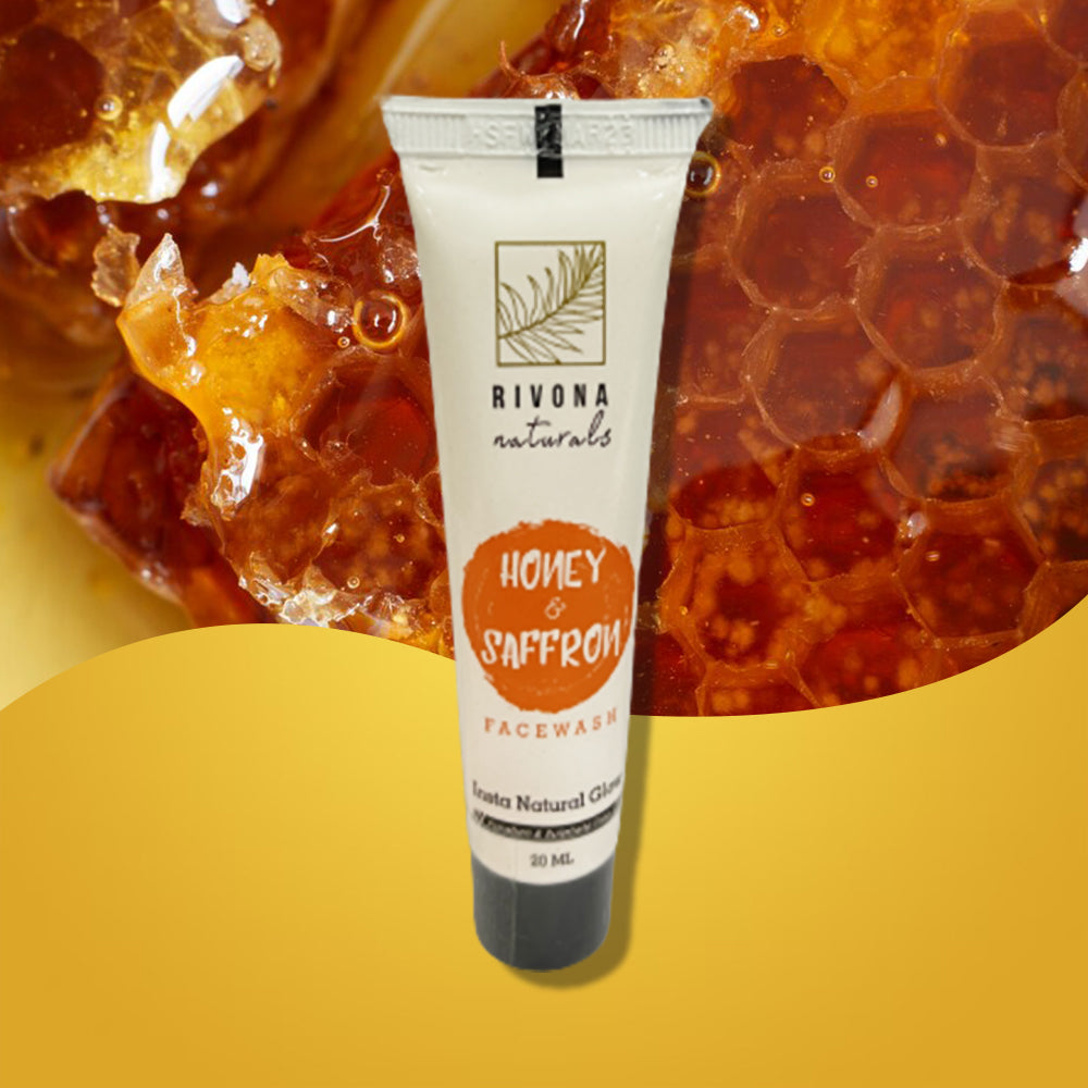 Rivona Naturals Honey And Saffron Face Wash 20ml 