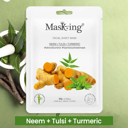 MasKing Neem + Tulsi + Turmeric Facial Sheet Mask (1pcs)
