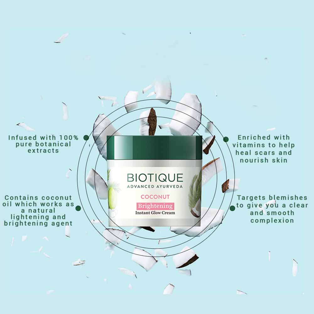 coconut brightening instant glow cream (50g) 2