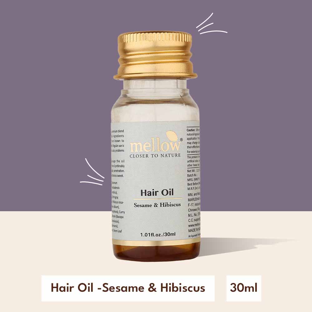 Mellow Herbals Sesame & Hibiscus Hair Oil