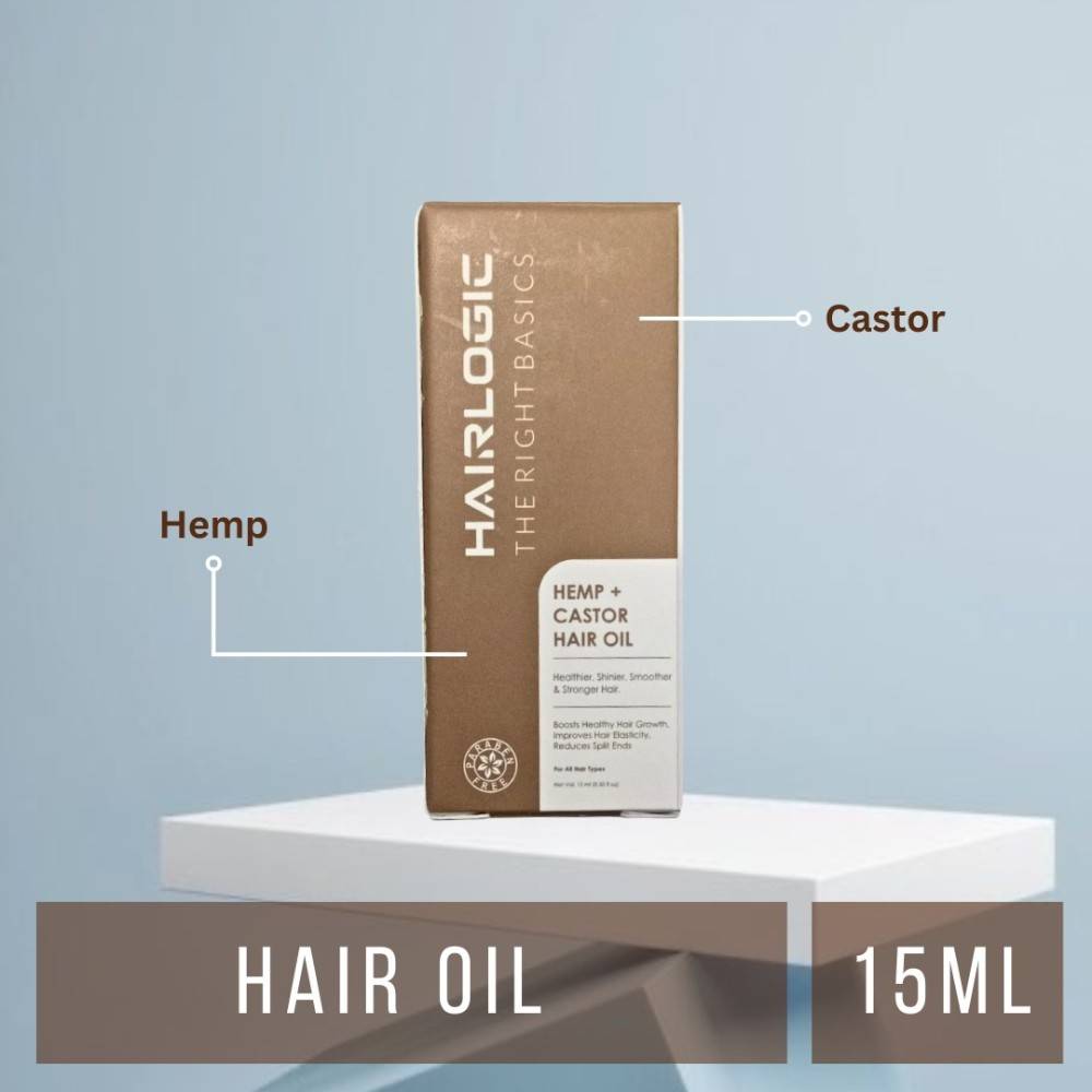 Hairlogic Hemp and Castor Hair Oil (15ml)