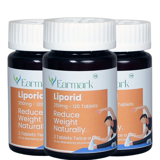 Earmark Liporid Reduce Weight Naturally Three Months Course (250mg/Bottle)