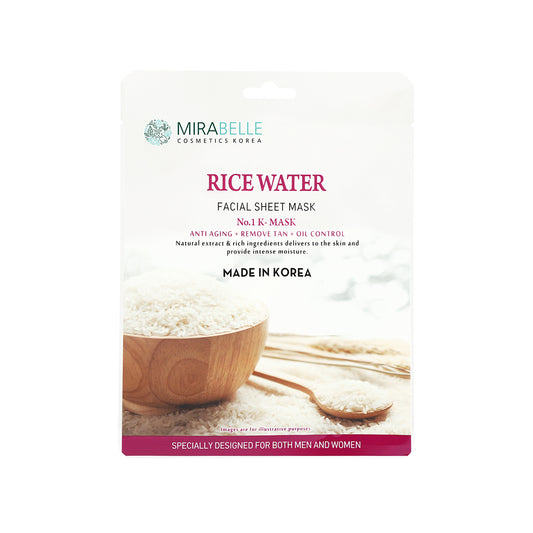 Mirabelle Rice Water Facial Sheet Mask (25ml)