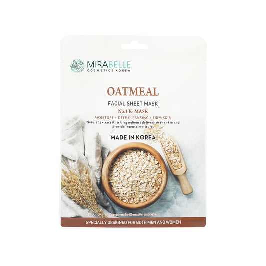 Mirabelle Oatmeal Facial Sheet Mask (25ml)