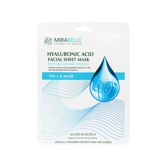 Mirabelle Hyaluronic Acid Facial Sheet Mask (25ml)