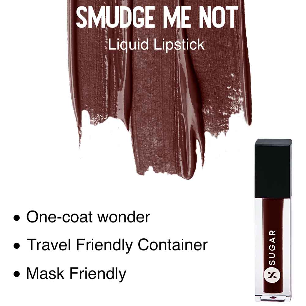 SUGAR Cosmetics Smudge Me Not Liquid Mini Lipstick - 42 Toast Roast (1.1ml)