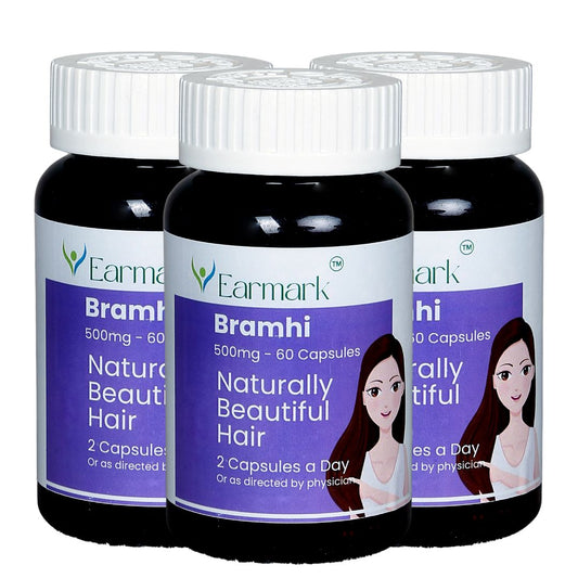 Earmark Bramhi Capsules - for naturally good looking hair (500mg Tablet)