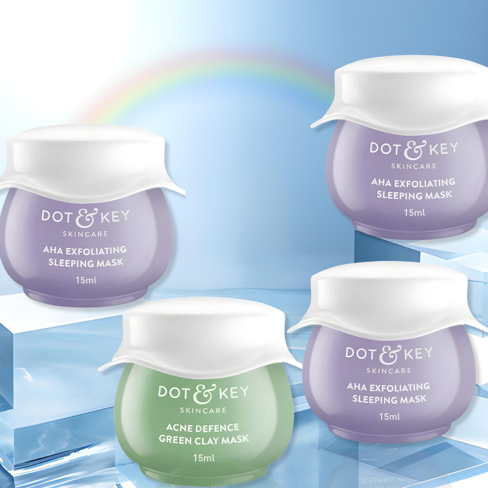 Dot & Key Sleeping Mask & Green Clay Mask Combo