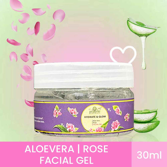 Prakriti Herbals Aloe Vera & Rose Facial Gel (30ml)