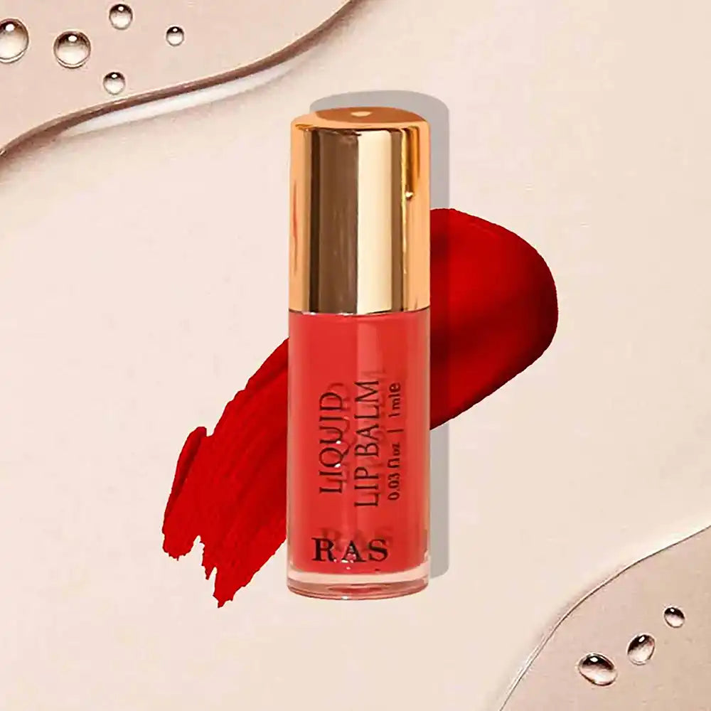 Ras luxury Tinted liquid lip balm - Berry Red (1ml)