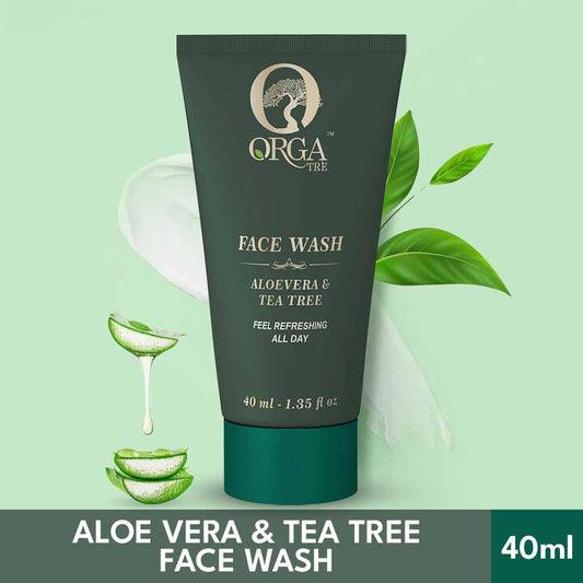 Orgatre Aloe Vera & Tea Tree Face Wash (40ml)