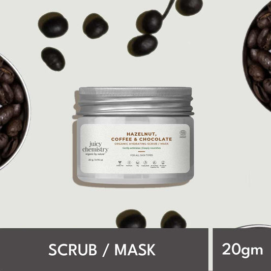 Juicy Chemistry Hazelnut, Coffee & Chocolate Scrub/Mask (20g)