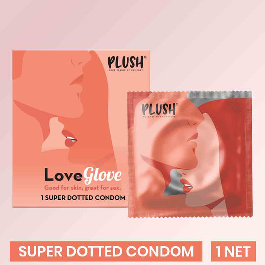 Plush Love glove Dotted Condom ( pack of 1)