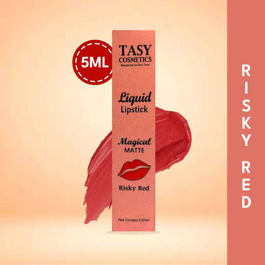 Tasy Liquid Lipstick - Risky Red (5ml)