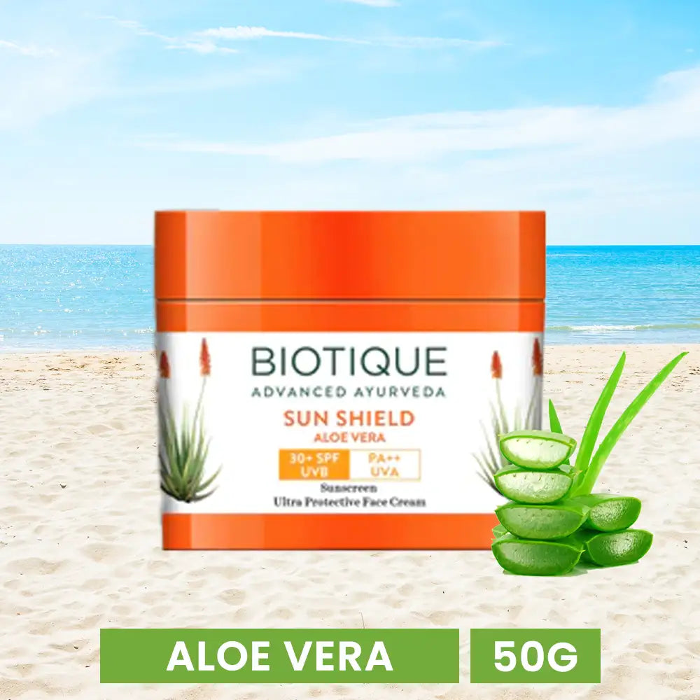 Biotique Bio Aloe Vera SPF 30+ UVA/UVB Sunscreen Face Cream (50g)