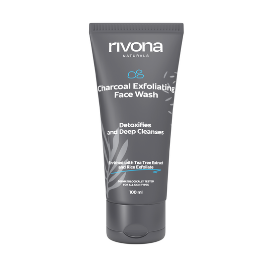 Rivona Naturals Charcoal Exfoliating Face Wash with  Scrub (100 ml)