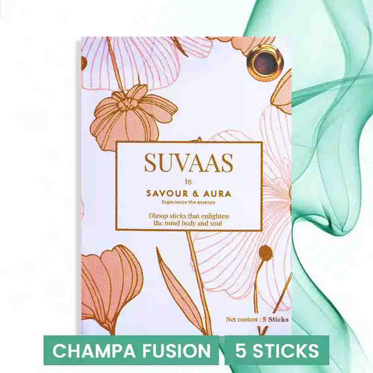 Savour and Aura Champa Fusion Dhoop (5 Sticks)