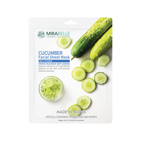 Mirabelle Cucumber Facial Sheet Mask (25ml)