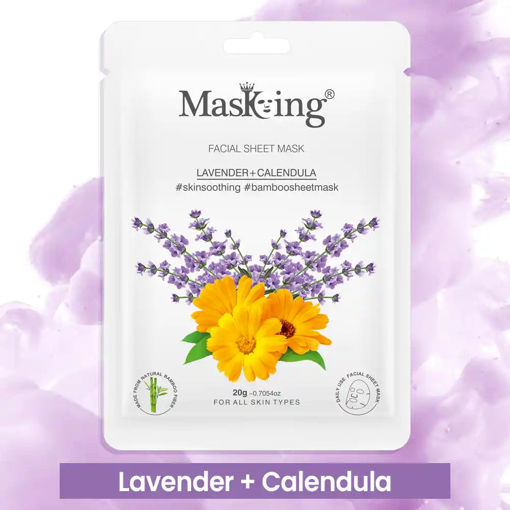 MasKing Lavender + Calendula Facial Sheet Mask (1pcs)