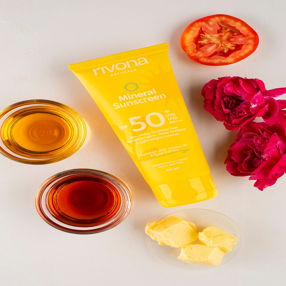 Rivona Naturals Mineral Sunscreen with Spf 50 PA +++ (100 gm)