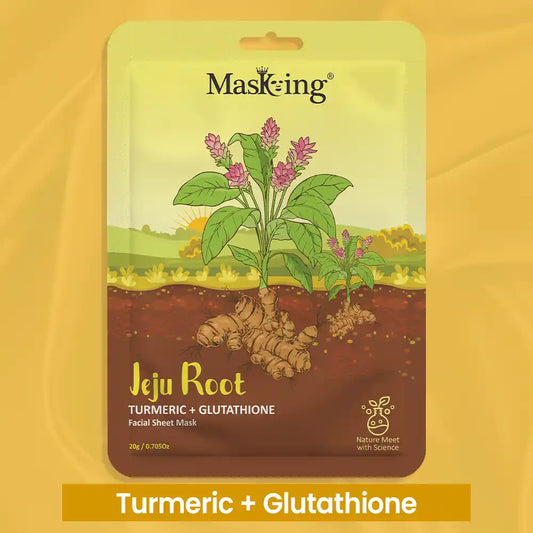 MasKing Jeju Root Facial Sheet Mask - Turmeric Root & Glutathione