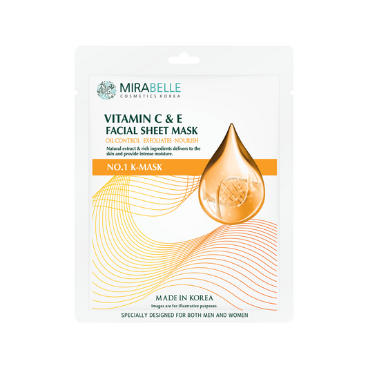 Mirabelle Vitamin C&E Facial Sheet Mask  (25ml)