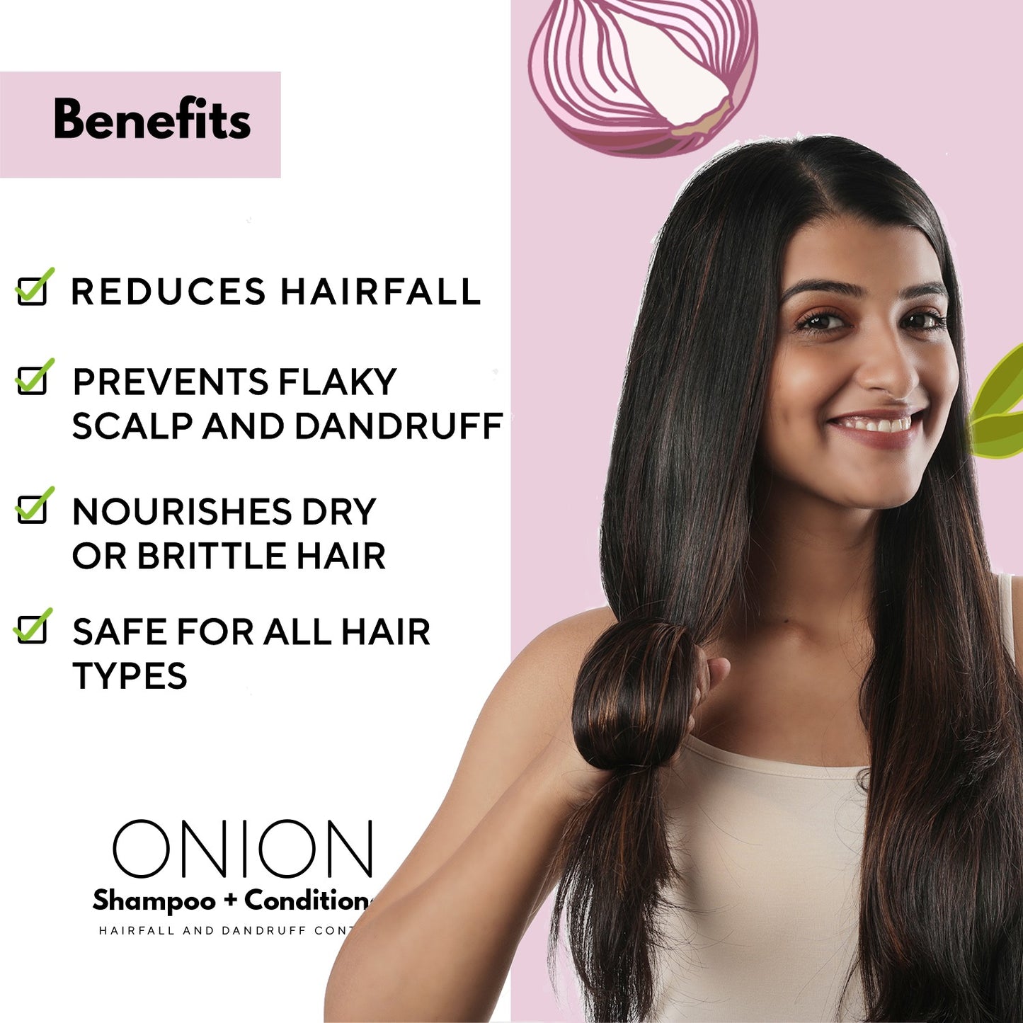 Alphavedic Hair Fall Control Onion Shampoo + Conditioner (300ml)