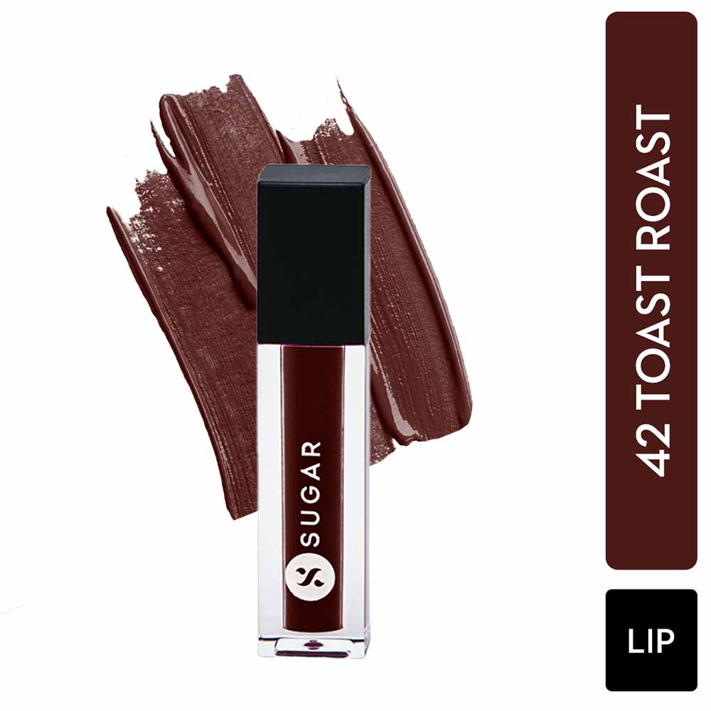 SUGAR Cosmetics Smudge Me Not Liquid Mini Lipstick - 42 Toast Roast (1.1ml)