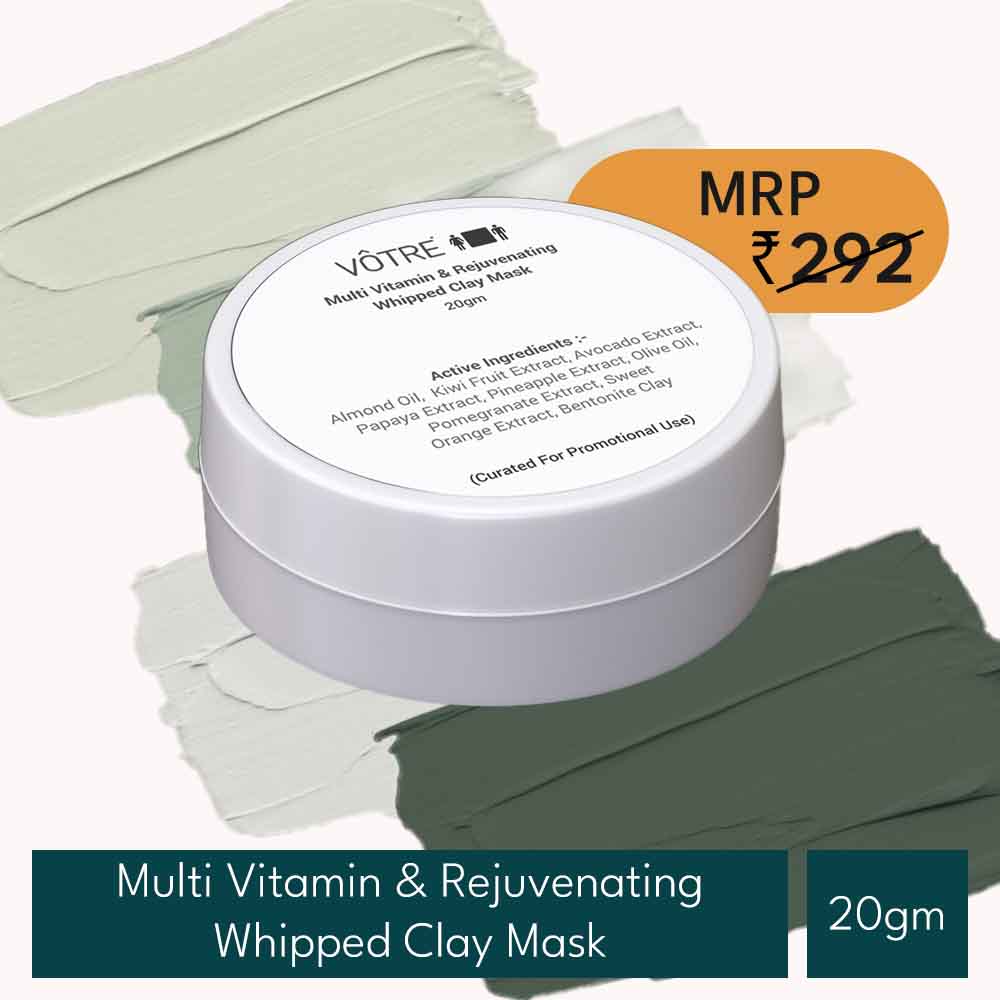 Multivitamin and rejuvenating whipped clay mask