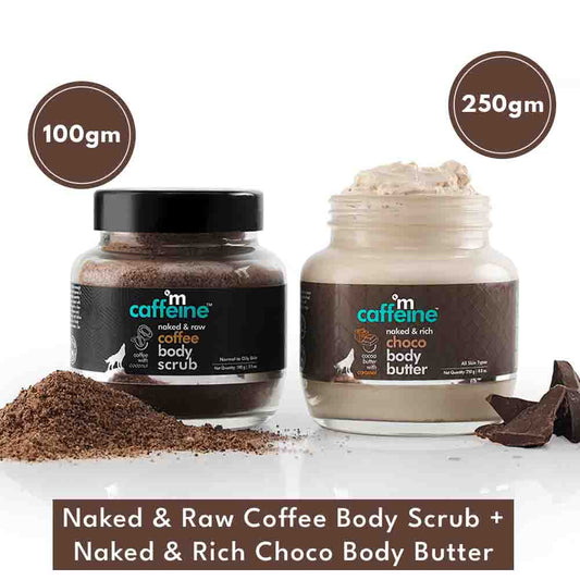 Naked _ Raw Coffee Body Scrub + Naked _ Rich Choco Body Butter_