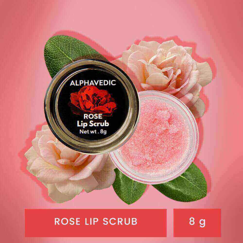 Alphavedic Rose Lip Scrub (8g)