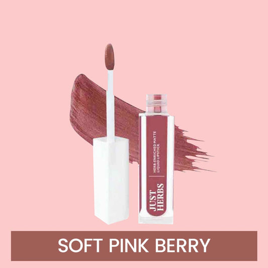 Just Herbs Liquid Lipstick - Soft Pink Berry