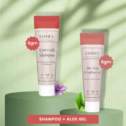 shampoo + aloe gel