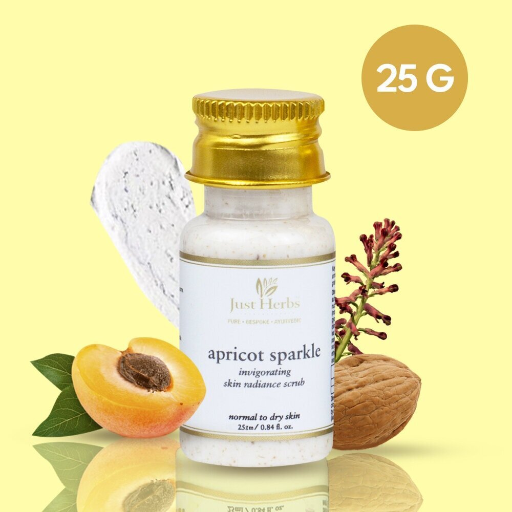 Just Herbs Apricot Sparkle Invigorating Skin Radiance Scrub (25g)